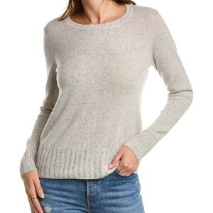 Qi Cashmere 100% Cashmere Speckled Crewneck Sweater - L